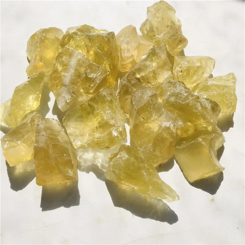 Wholesale Natural High Quality Rough and Raw Yellow Amber Calcite Mineral Samples Stone