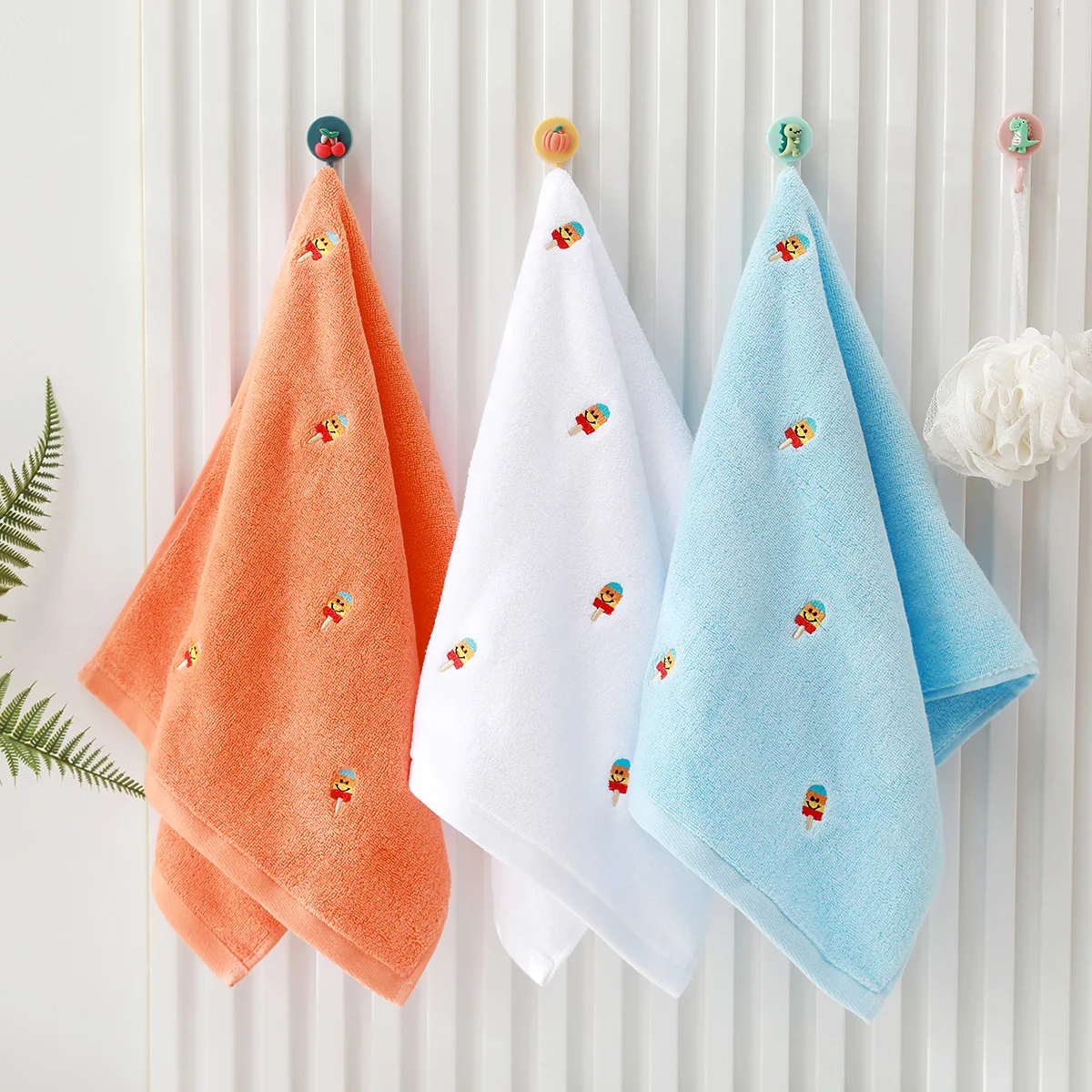 Custom Full Embroidery Bath Towel Women Girls Luxury Good Absorption Pure Cotton Soft Absorbent Face Towel