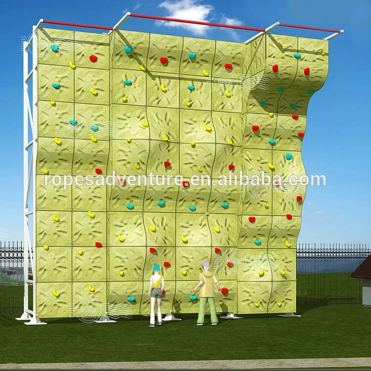 moving rock fiberglass climbing wall indoor playground