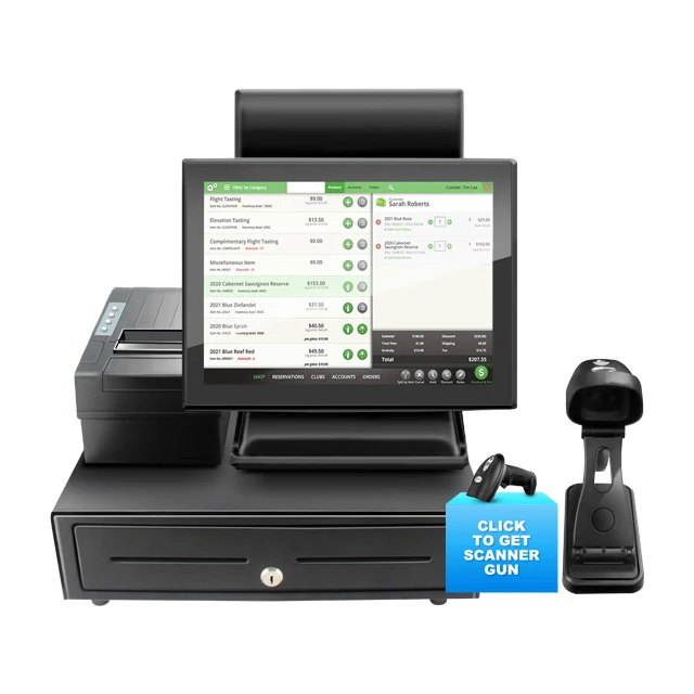 Точка продаж системы 15 дюймов сенсорный экран pos windows all in one кассовый аппарат для продажи