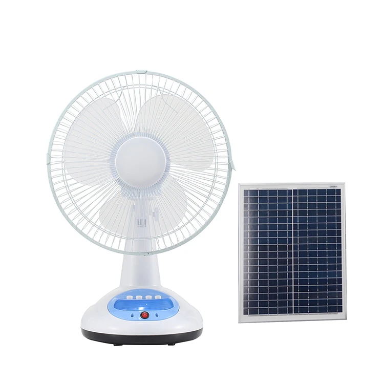 Поставщик хорошего качества Ac Dc Электрический перезаряжаемый Настольный вентилятор с солнечной панелью