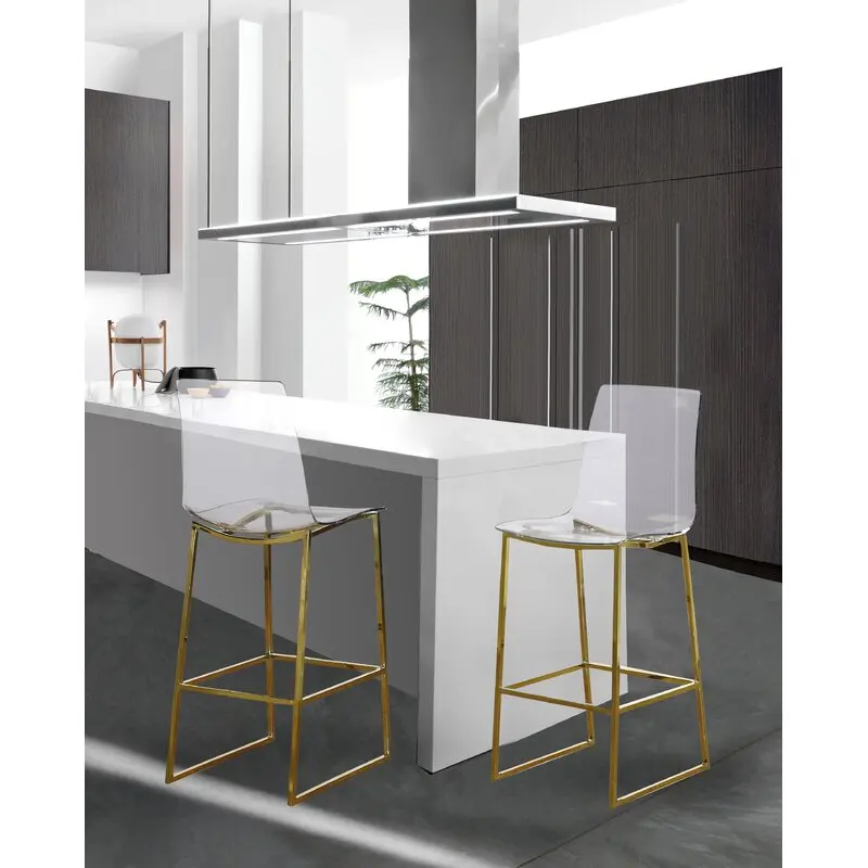 Роскошный высококачественный акриловый барный стул Yaqi 2021 по заводской цене, прозрачный глянцевый красивый стул для гостиной