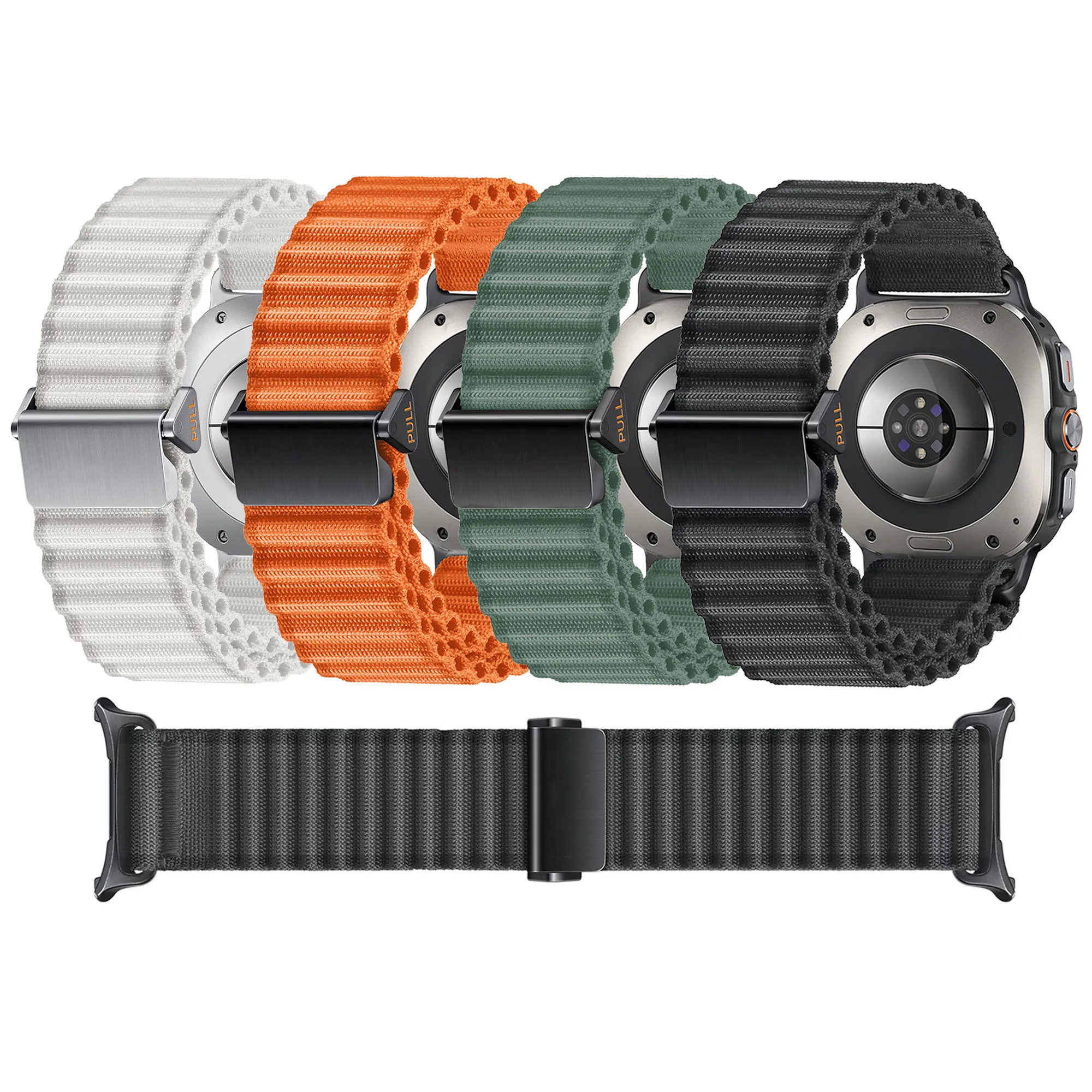 Tschick Nylon Cross-Country Sport Strap For Samsung Galaxy Watch 7 Ultra 47mm Adjustable Bracelet Watchband Band Accessories