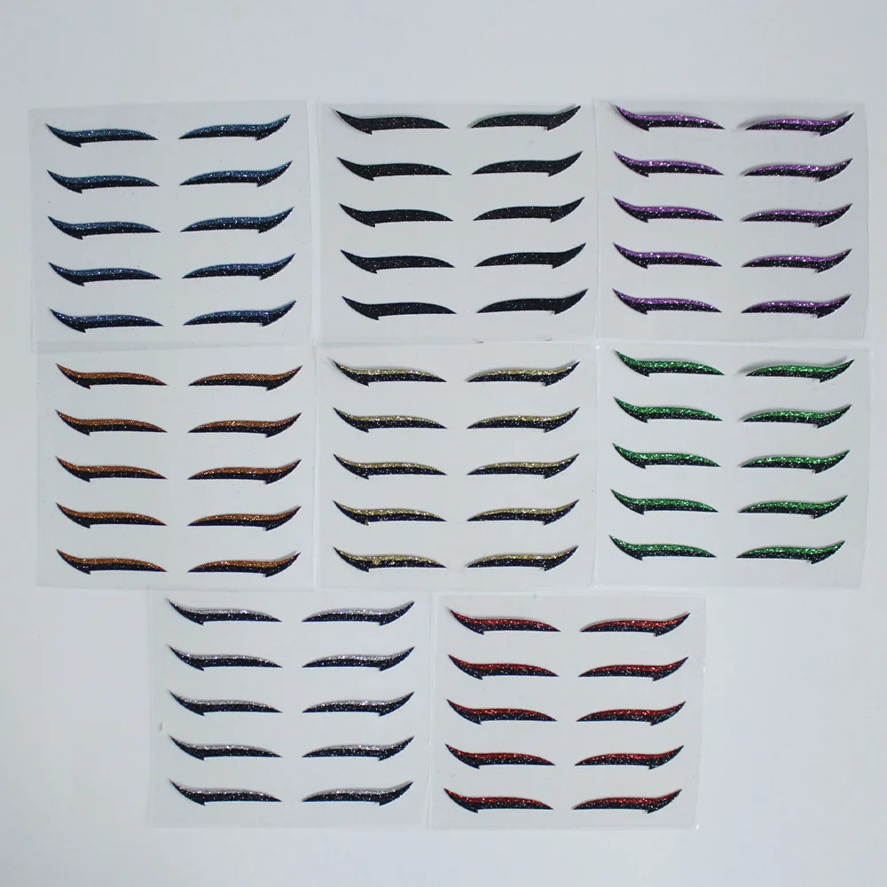 2023 new double eyelids shiny silver eyeliner patch double eyelids patch eye makeup big eyes