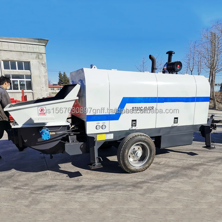 Diesel Line Mobile Concrete Pump 30-60cbm/hr Trailer Pump Construction Machine Diesel Concrete Pump with Lines