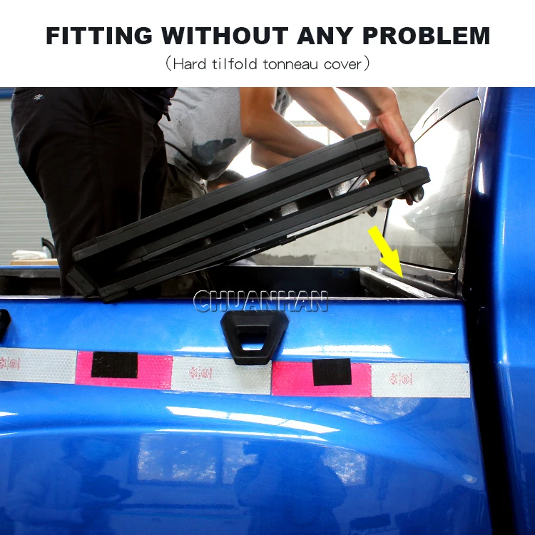 pickup tri-fold hard folding truck bed aluminum ranger tonneau cover for fordranger t6 t7