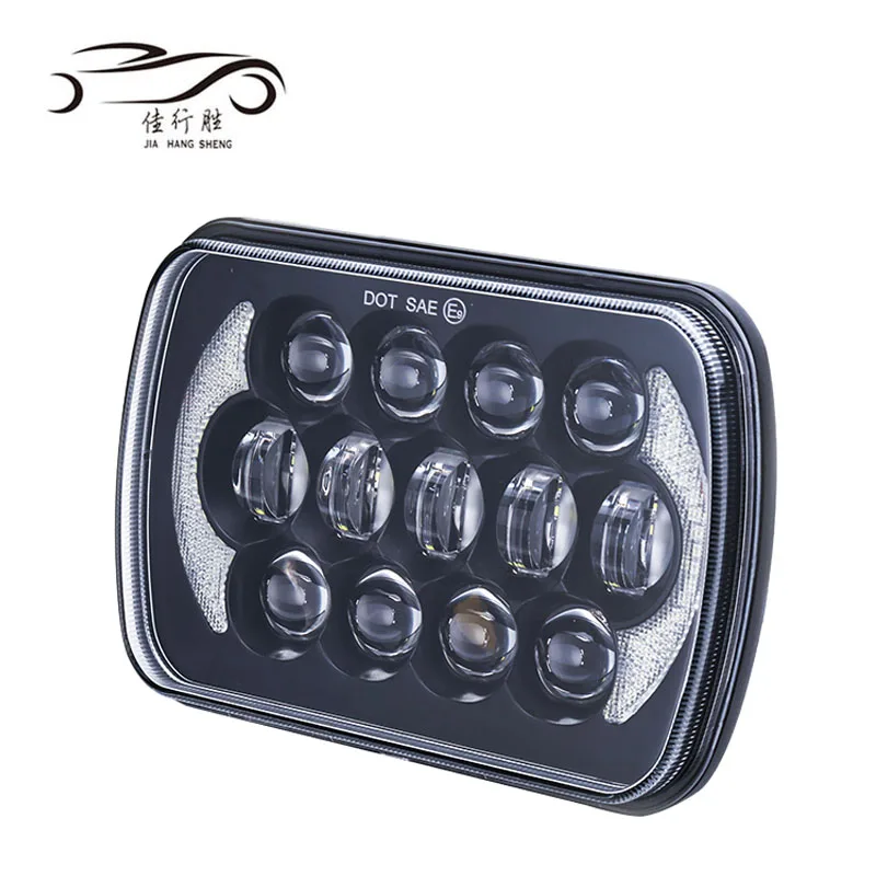 JHS others car lightaccessories 7inch Square Headlight 105W  DRL Led Headlight Square High Low Beam For Jeep truck