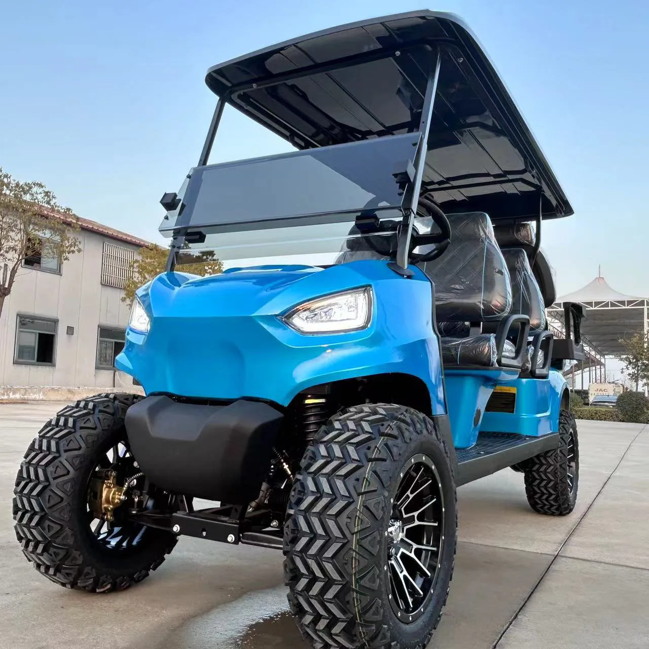 1500w 2000w Fat Tire Follow Me Golf Push Cart Ec Brake 4 Wheel Drive Golf Cart Car