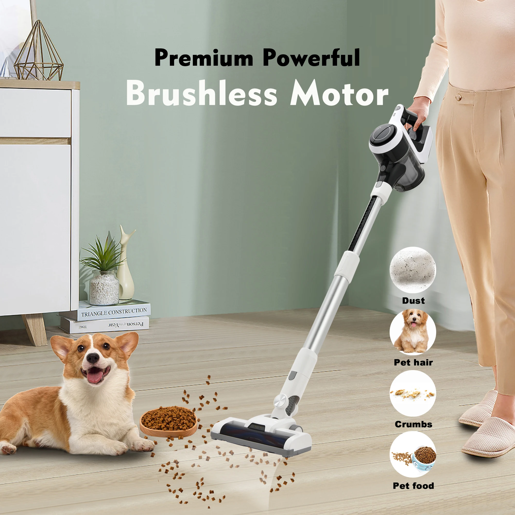 Беспроводной пылесос ручной вертикальный беспроводной Лидер продаж 120W электрический бесщеточный двигатель ручные 21 6 V