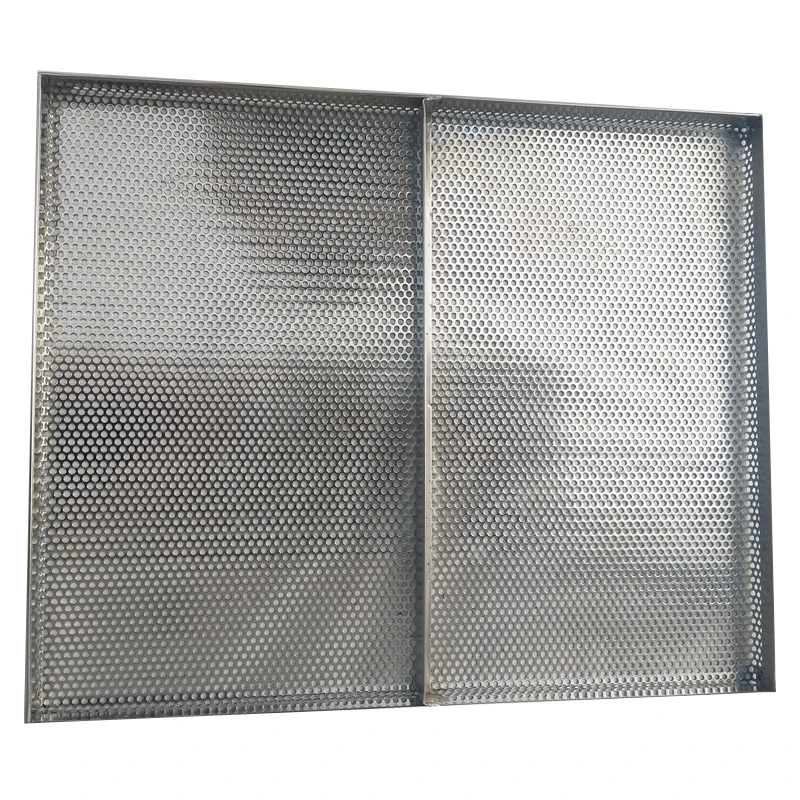 Bakery pan food grade SS 304 316 stainless steel aluminium alloy perforated baking tray for dehydration and frezing