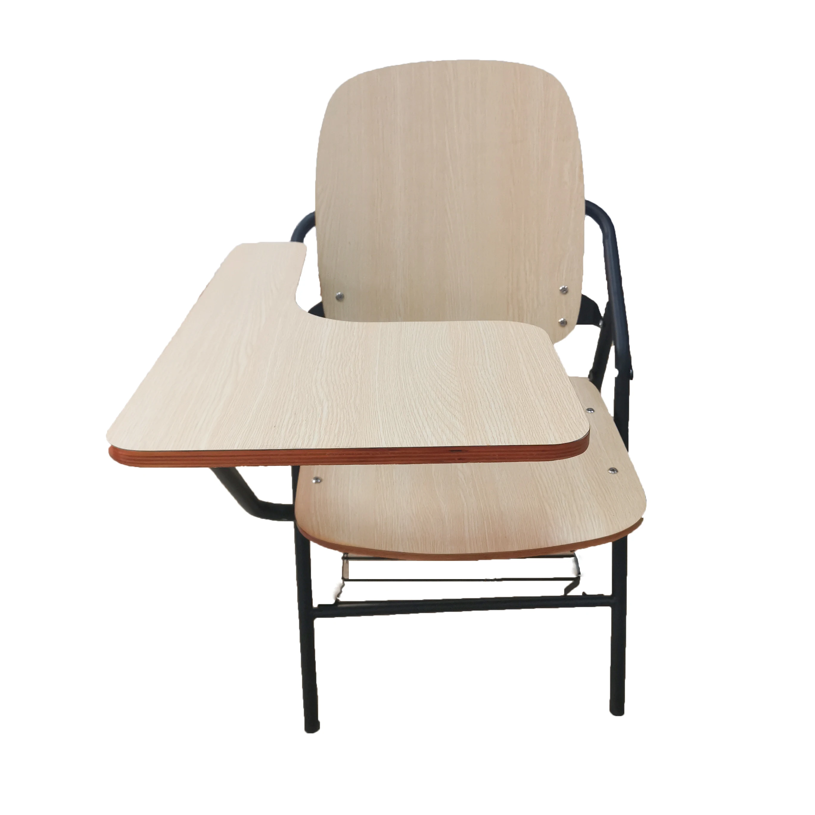 wood laminate School Study Training Meeting Conference Chair with Writing Pad Tablet
