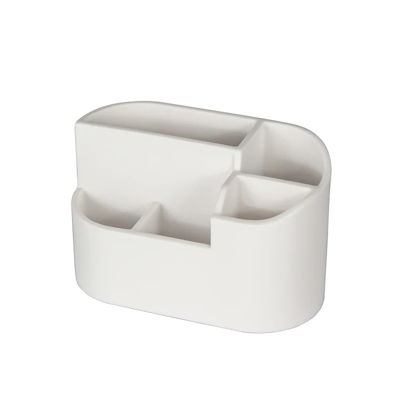 Delux Toothbrush Holder 5 Compartment Tooth Brush Caddy Bathroom Accessories Stand Organizer Rack for Home