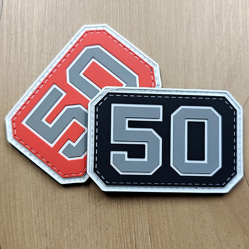 OEM Manufacture Custom Soft PVC Rubber Patch 3D Embossed Custom PVC Patches For Clothing