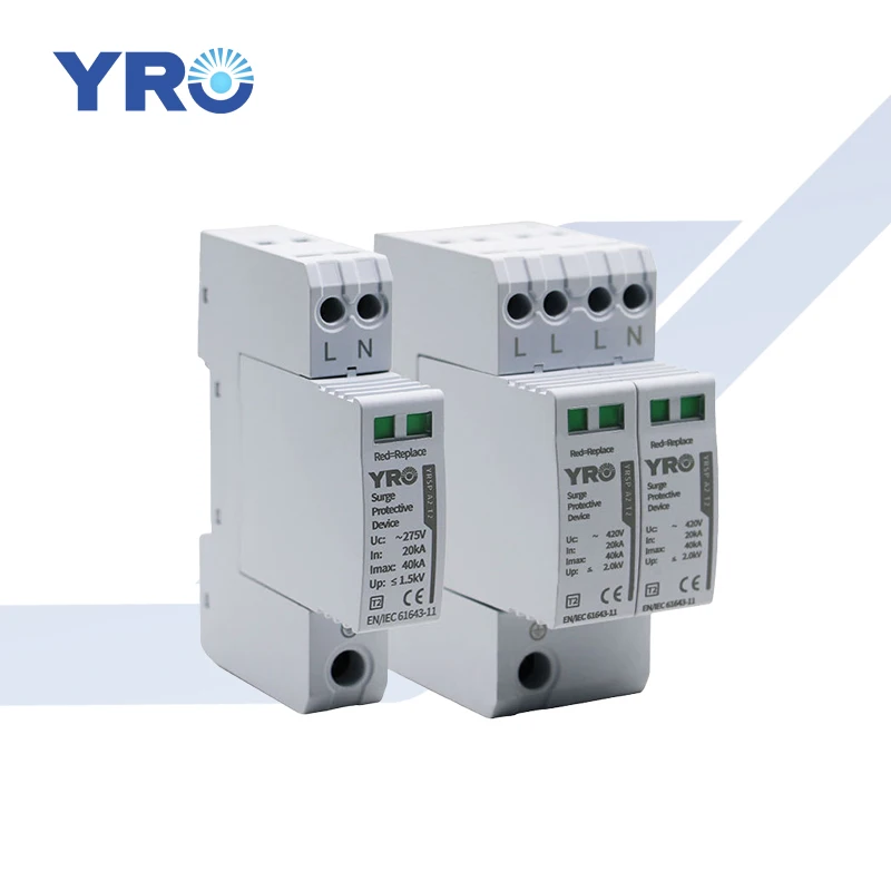 YRO  AC SPD surge protection ac suppressor 2P 4P mini small size 4phase 275ka 420 ka fast response spd