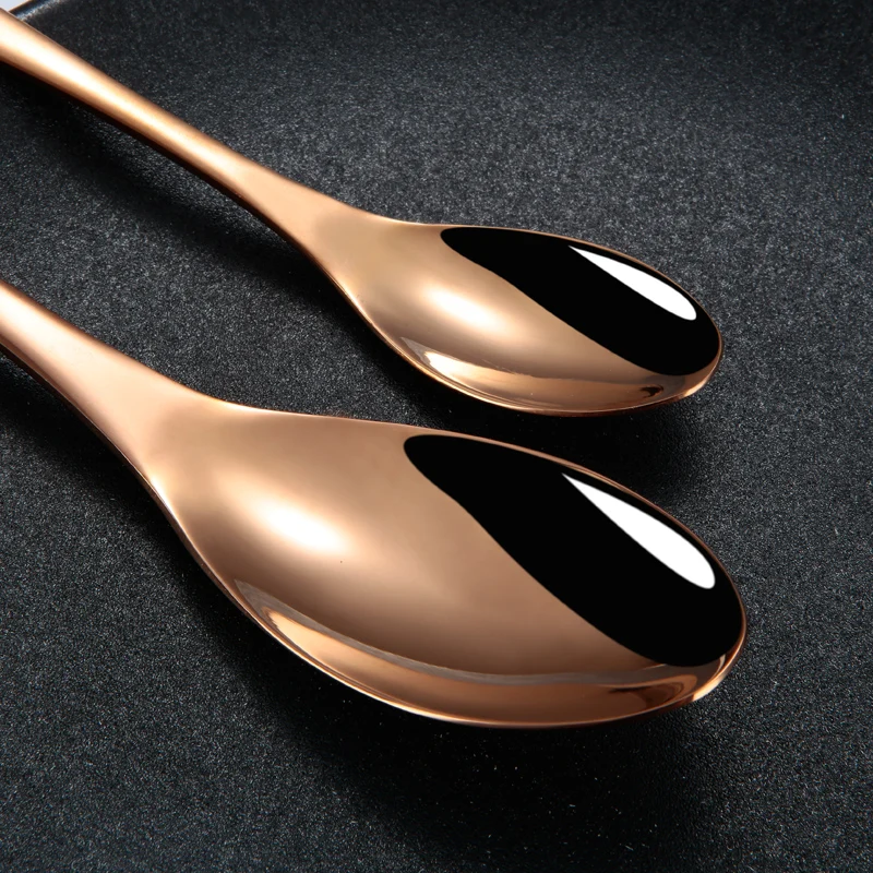 Высококачественный элегантный набор столовых приборов KAYA из нержавеющей стали цвета розового золота для отеля