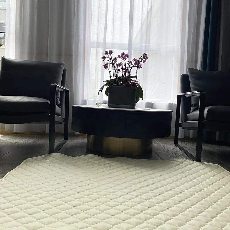 120*200cm Rectangle Waterproof Children Baby Play Quilted PU Vegan Leather Mat with Silk Cotton for Outdoor and Indoor