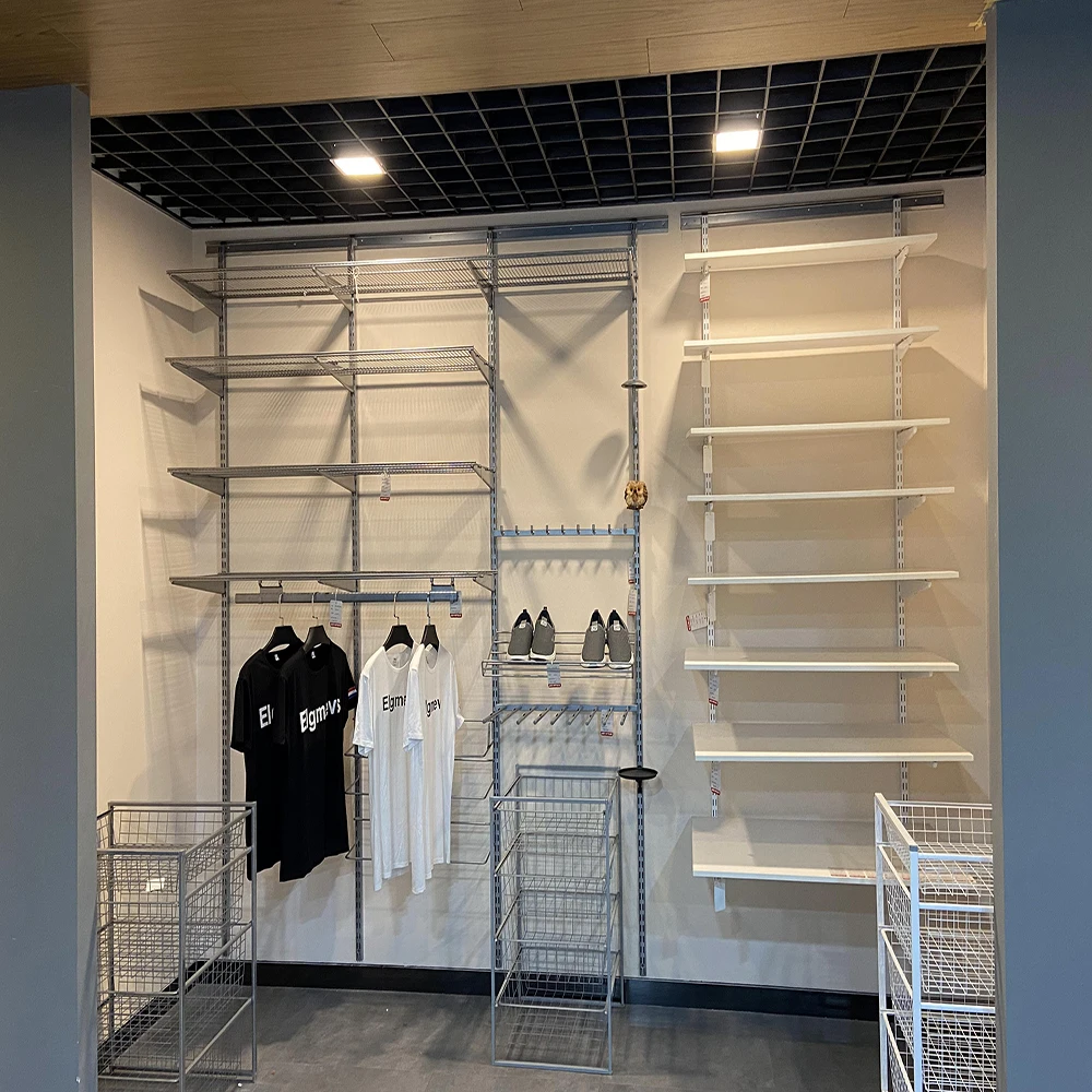 Современный шкаф для гардероба индивидуальный Органайзер дизайн мебели металл под заказ деревянный