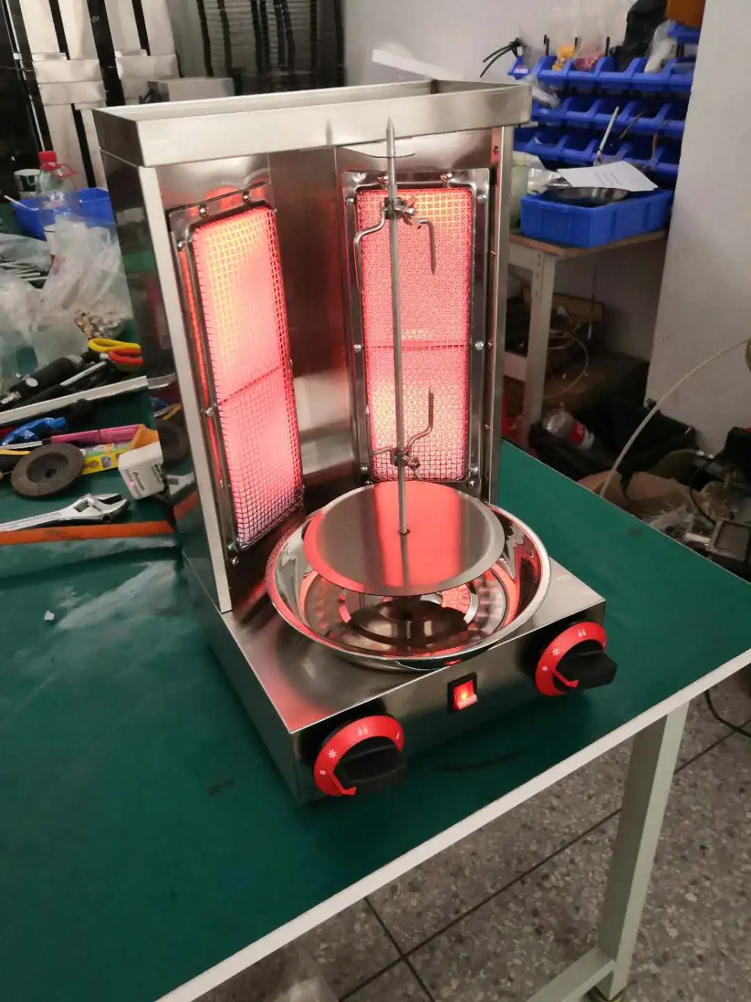 Газовая машина Shawarma для курицы из нержавеющей стали