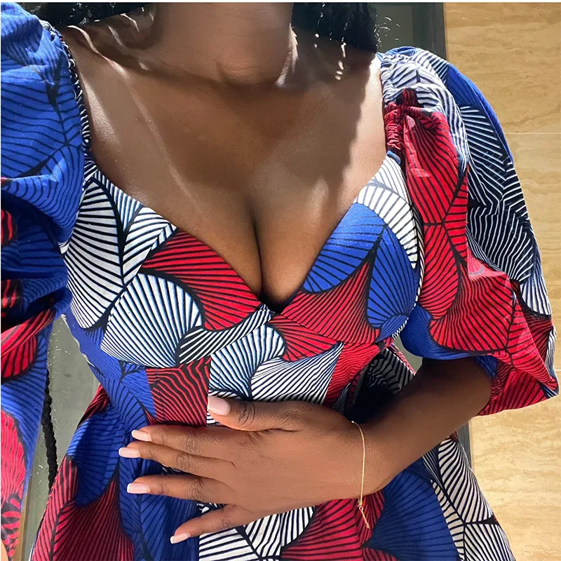 wholesale price African print corset dress a sexy casual dresses 100% cotton ankara dress