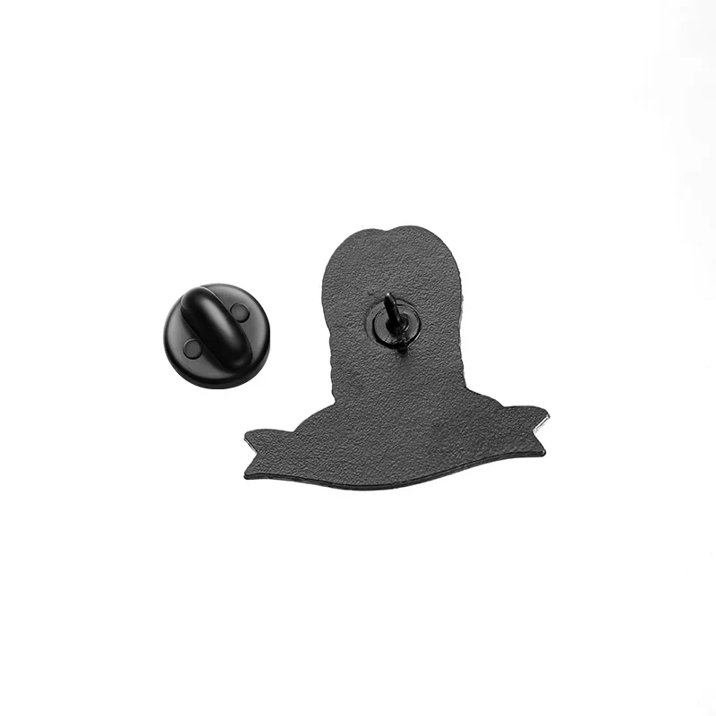 Horror Anime Role Twin Ponytail Girl Enamel Pins Custom Socially Distant Normal Is An Illusion Brooch Lapel Badge Jewelry Gifts