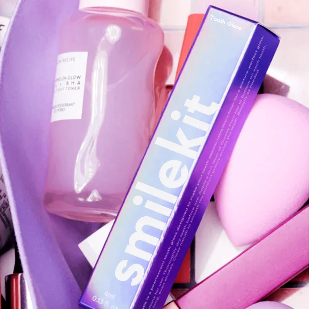 Private Label Wholesale Tooth Brighten Stick Purple Teeth Whitening Gloss Instant Whitening Wand