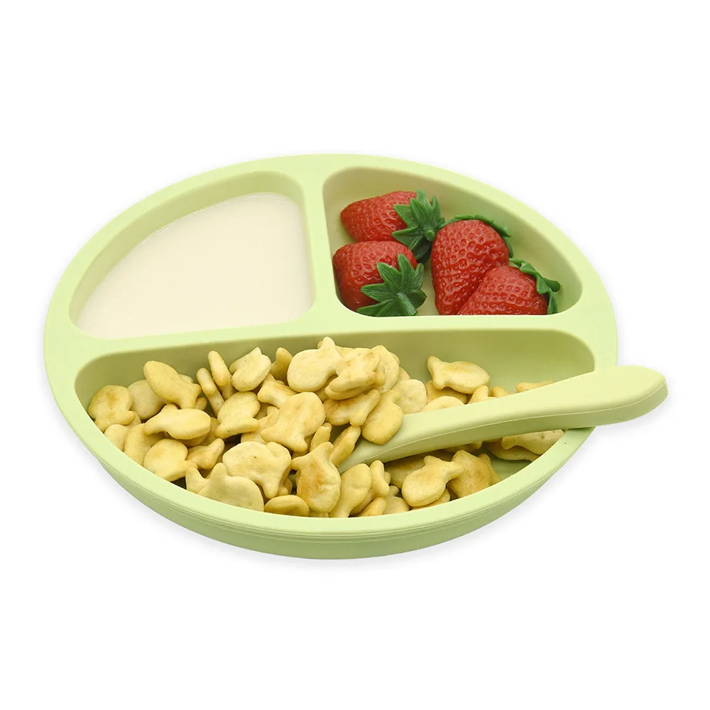 Best Gift Dishwasher Microwave Safe Baby Dinner Plate Baby Training Dish Baby Feeding Divided Plate