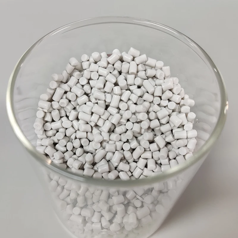 Degradable raw materials modified polylactic acid and PBAT resin granules