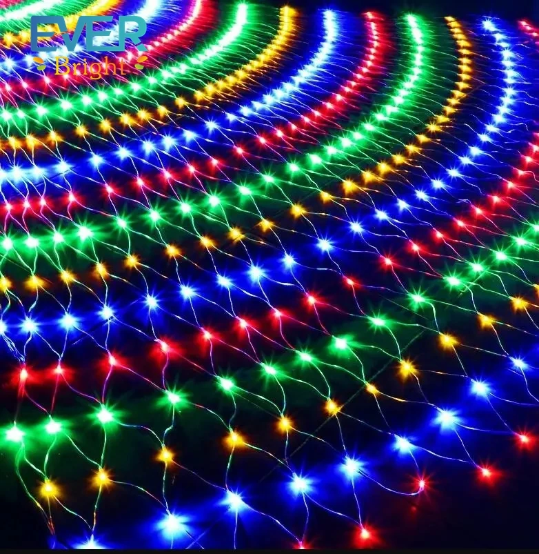 Waterproof Holiday Garden Blue And White Led Net Lights Wire For Weddings For Trees Trunk On Ceiling