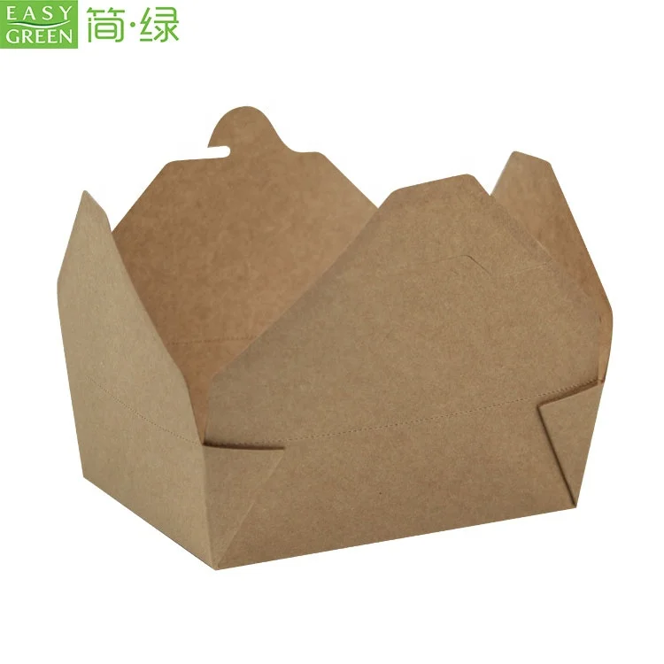 Easy Green disposable food to go kraft paper food packaging lunch box