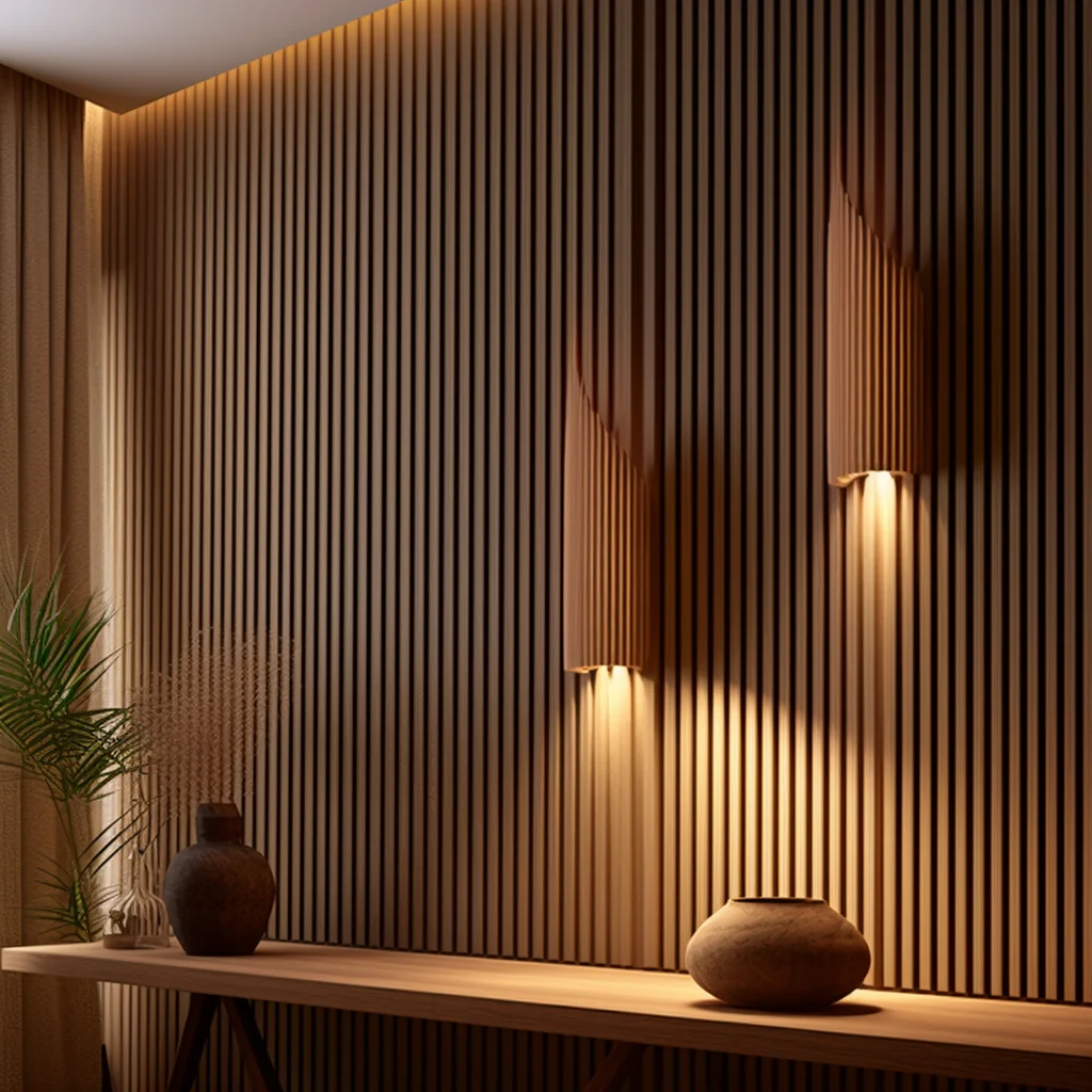 oushe indoor wpc Fluted Interior wainscot mdf decorative Wall Panel wood tv wall panels 3D Wood Panels