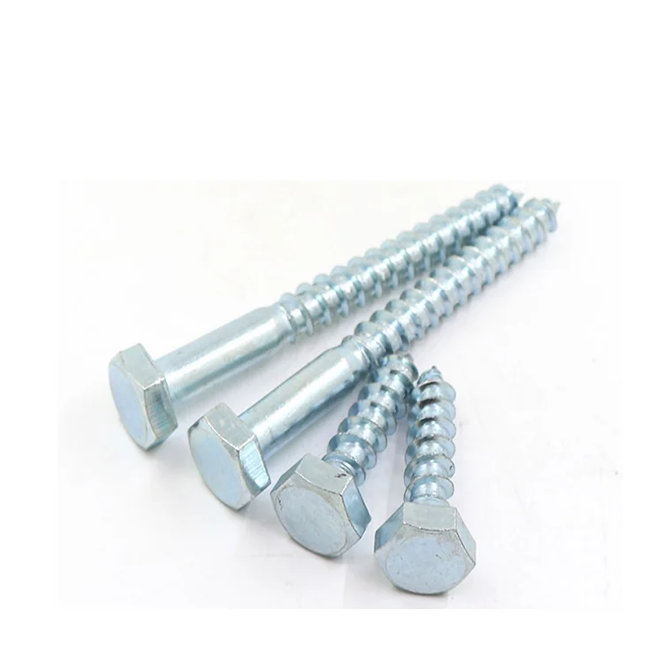 DIN 571 Roofing Zinc Plated hex head lag wood screws din571 hexagon head lag wood screws self tapping m8 x 35