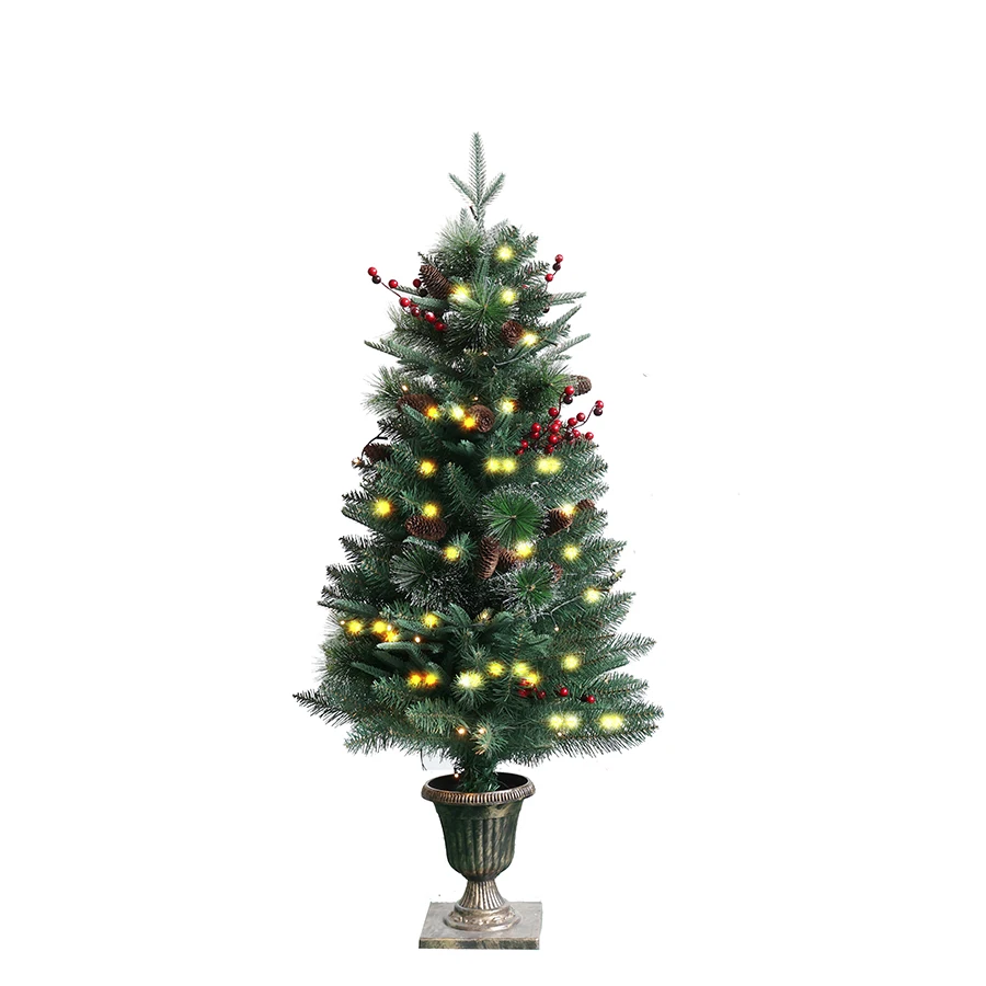 High quality PE PVC Mixed Flocked Christmas Tree Snowy Xmas trees