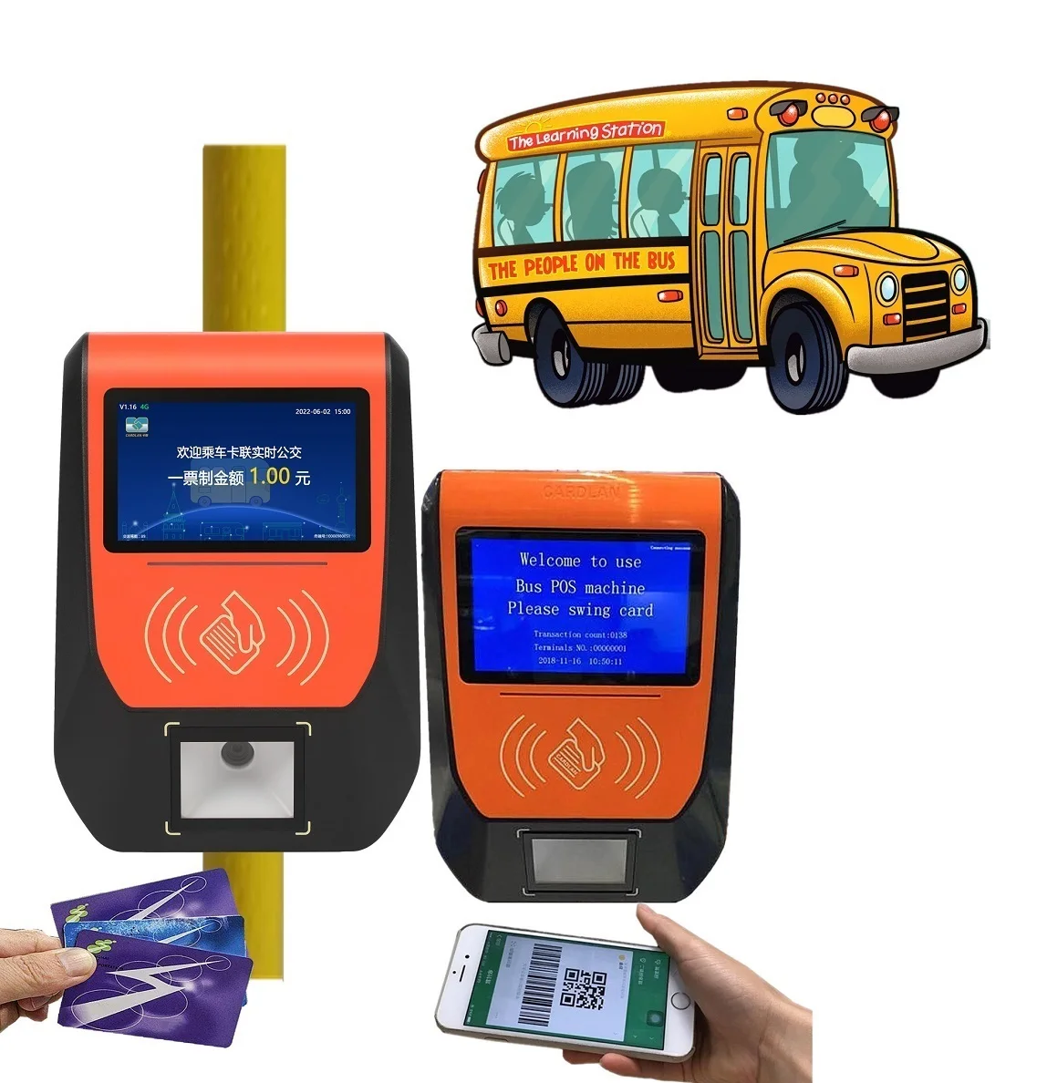 Bus Transit RFID Solution Support Bus wireless Smart credit Card Reader Mobile