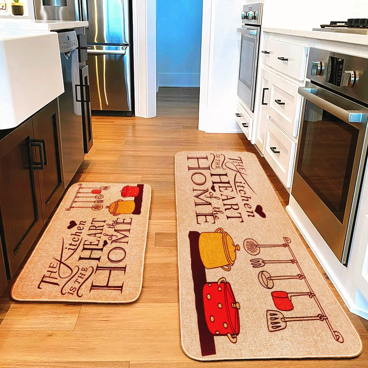 CF Custom Printed Comfy Standing Anti Slip Carpet Floor Mat Area Fatigue Kitchen Rug With Rubber Backing