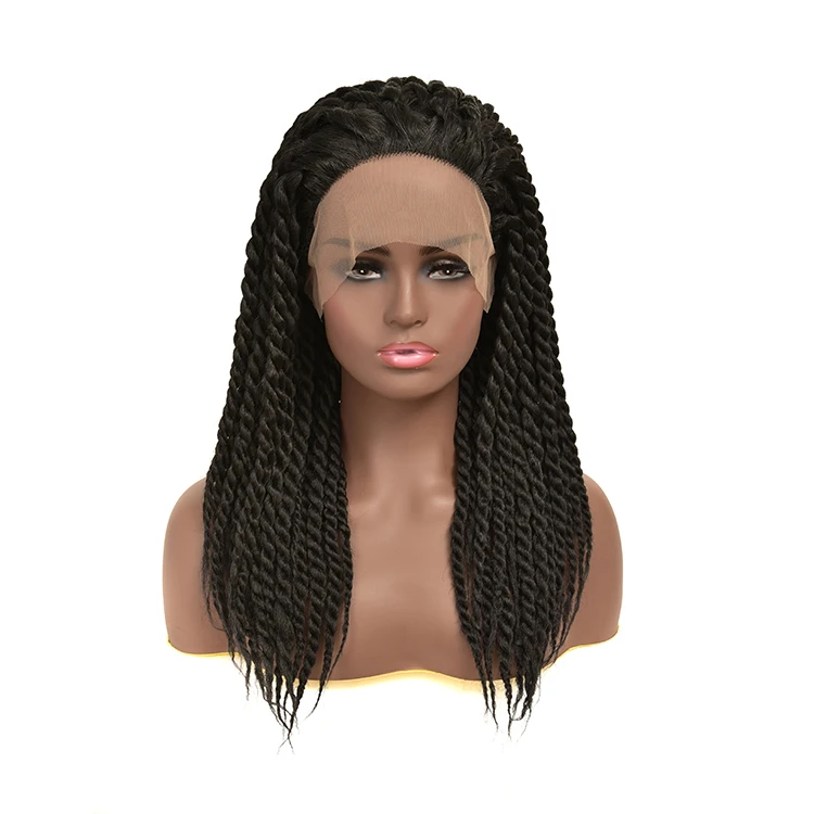 Wholesale Cheap Synthetic Hair Wigs for Black Women Dreadlocks Braiding Hair Wig Faux Locs Crochet Braided Lace Frantal Wigs