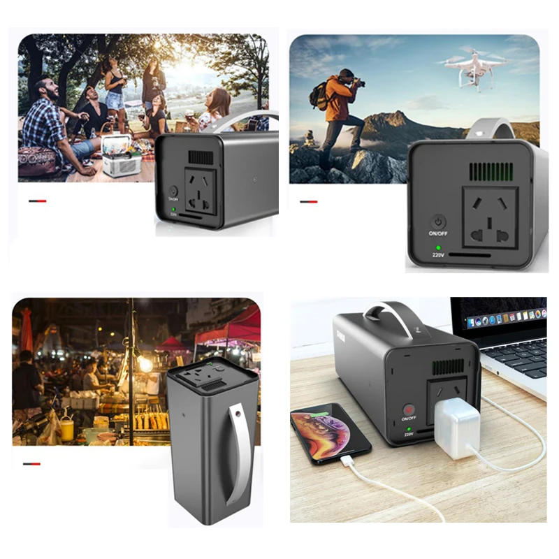 Outdoor Power Supply 200W Portable Power Bank AC DC 22800mAh USB Power Station for Travel Laptop Car