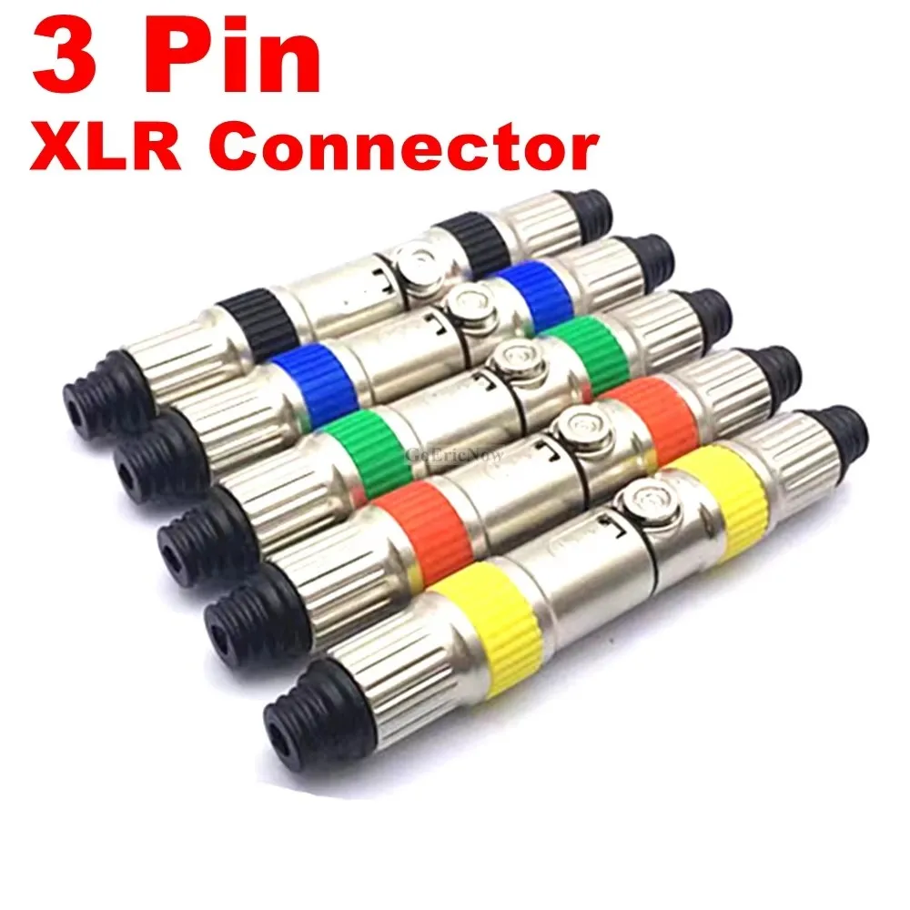 Цветной металлический XLR мужской/женский 3 pin KTV Микрофон Специальный аудио разъем