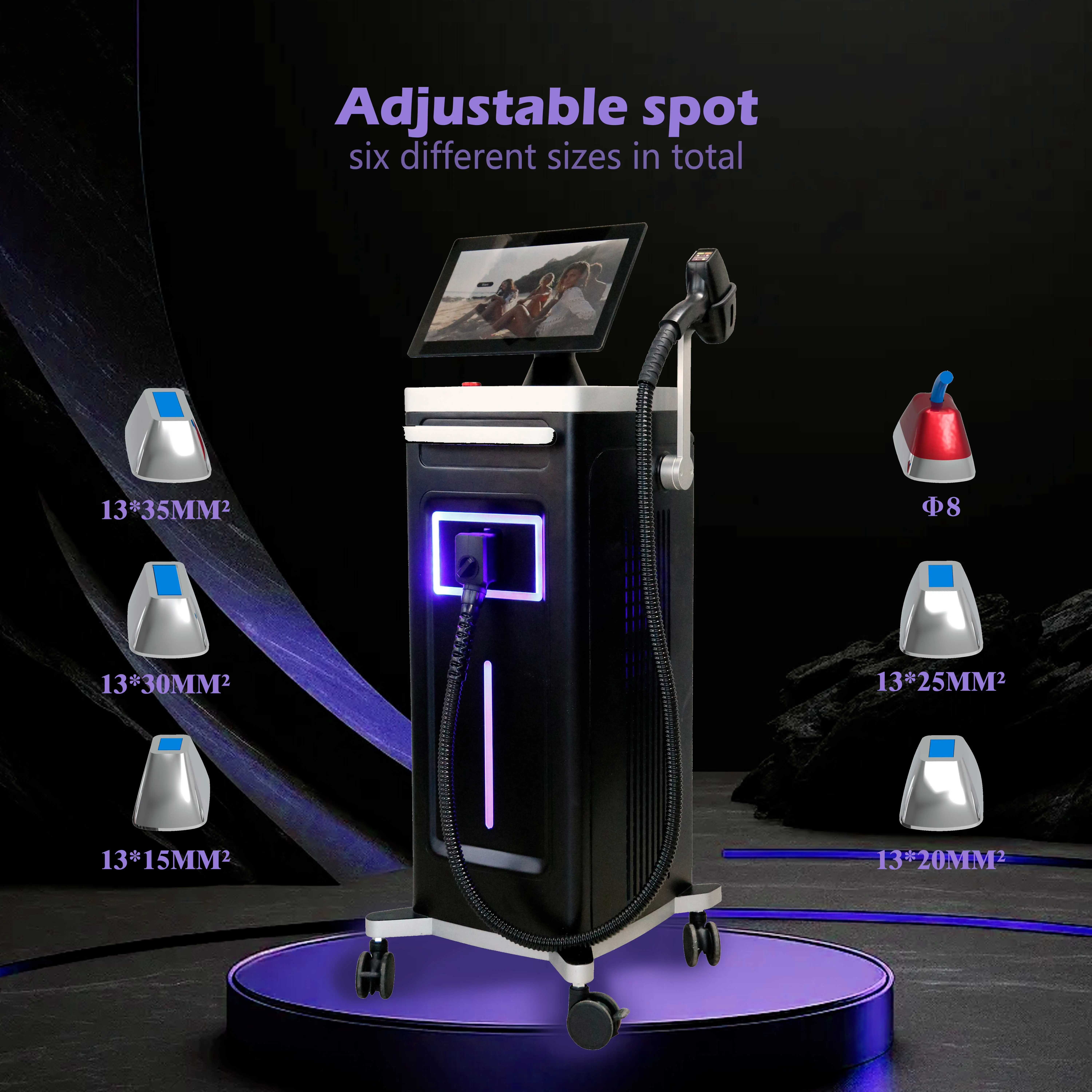 2024 Newest Ice Platinum Titanium 800w 1600W Diode Laser 808 Diode Laser Hair Removal Machine WITH Hair follicle analyzer