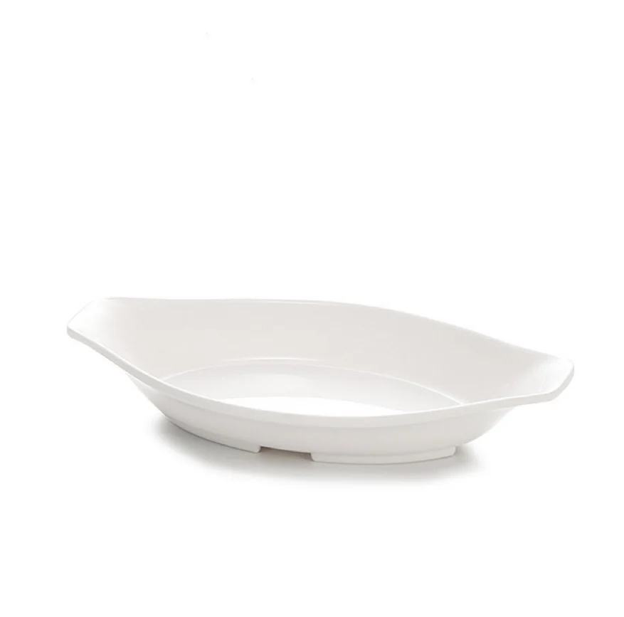 A5 melamine plates for  Restaurant buffet Irregular white melamine plates melamine restaurents fish plates