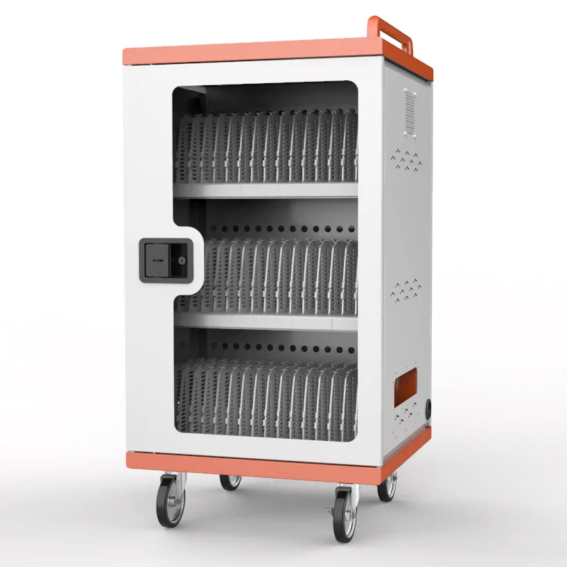 Hot sale China manufacturer  AC 48 ports with casters battery storage and charging lockers station for tablet