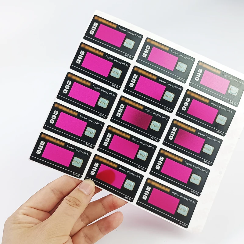Custom Electronic instrument controller Panel Stickers Printed Industry Polycarbonate Overlay with Raised Button Keypad Label