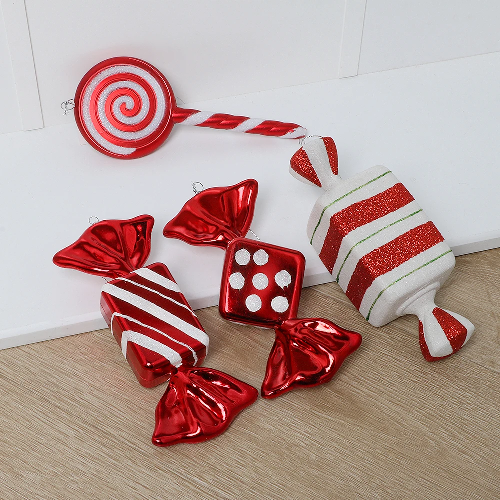 21*9*2.5cm Outdoor indoor Christmas tree ornaments shopping mall Large hanging Candy Christmas lollipop