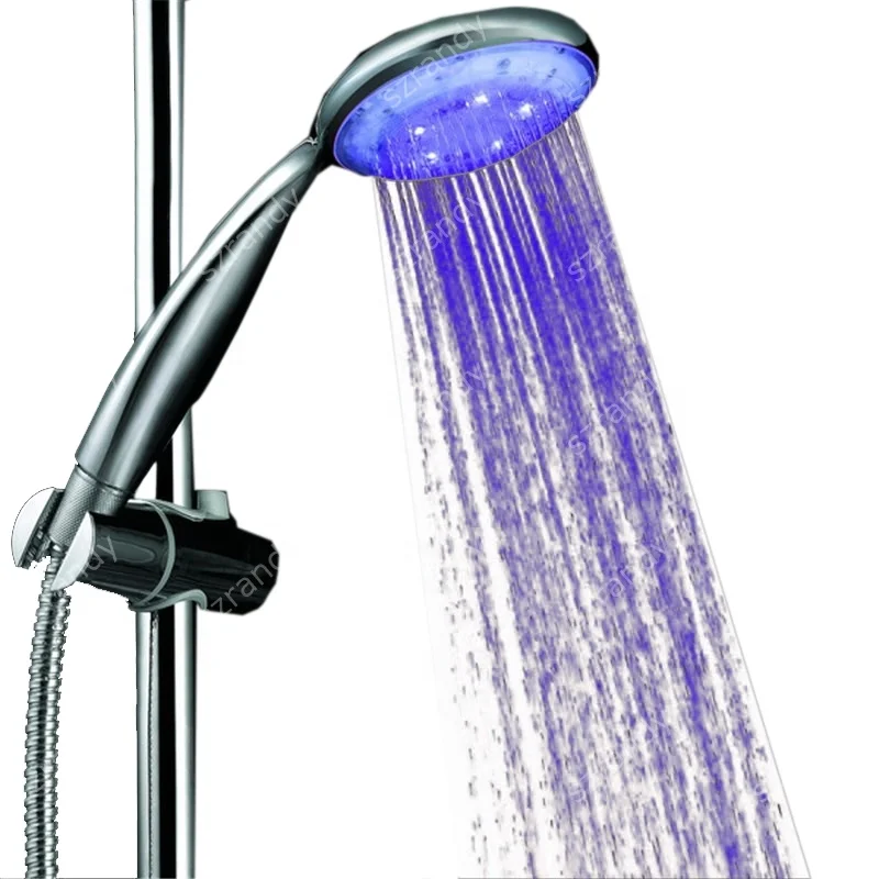 7 Colors Fading  LED WATER BATHROOM SHOWER HEAD 7 Color LED Shower Faucet