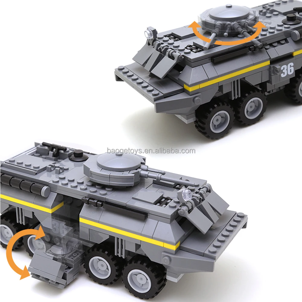 Wange Plastic army Armoured Vehicle military toy brick building block set Toys legoinged war