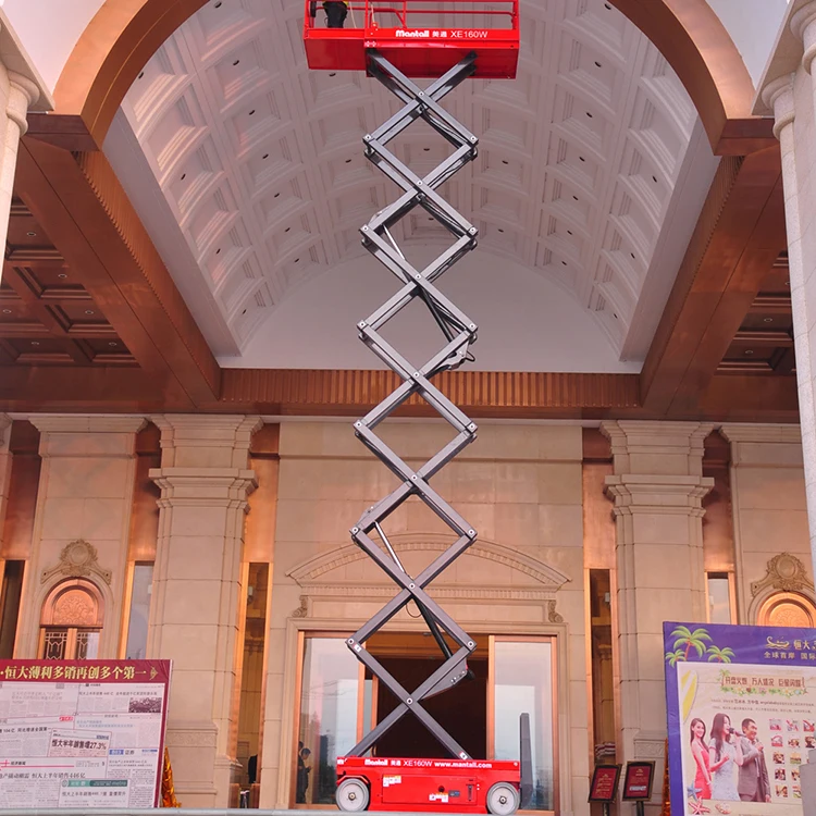 EX16W 16m самоходный гидравлический Электрический одобренный Ce ножничный подъемник производитель Индия 230 кг