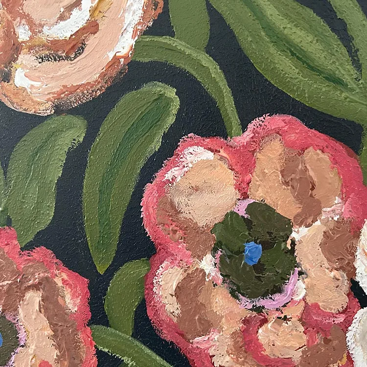 Home Decor Large Flowers Hand Painted Oil Paintings Canvas Wall Art Work Abstract