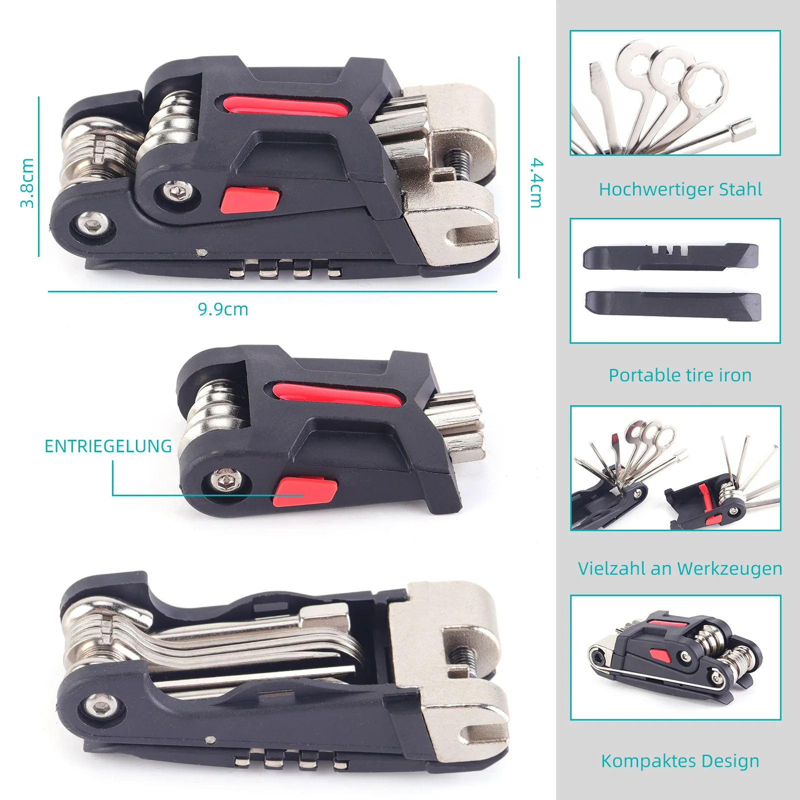 18 in 1 Bike Bicycle Multi Repair Tool Set Kit Hexagon Screwdriver Wrench Set Chain Rivet Mountain Cycle Tool Sets