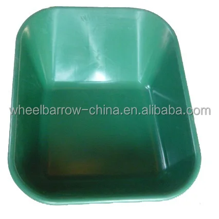 green garden plastic wheelbarrow tray only with high-density polyethylene (HDPE) tank 65L 78L 85L