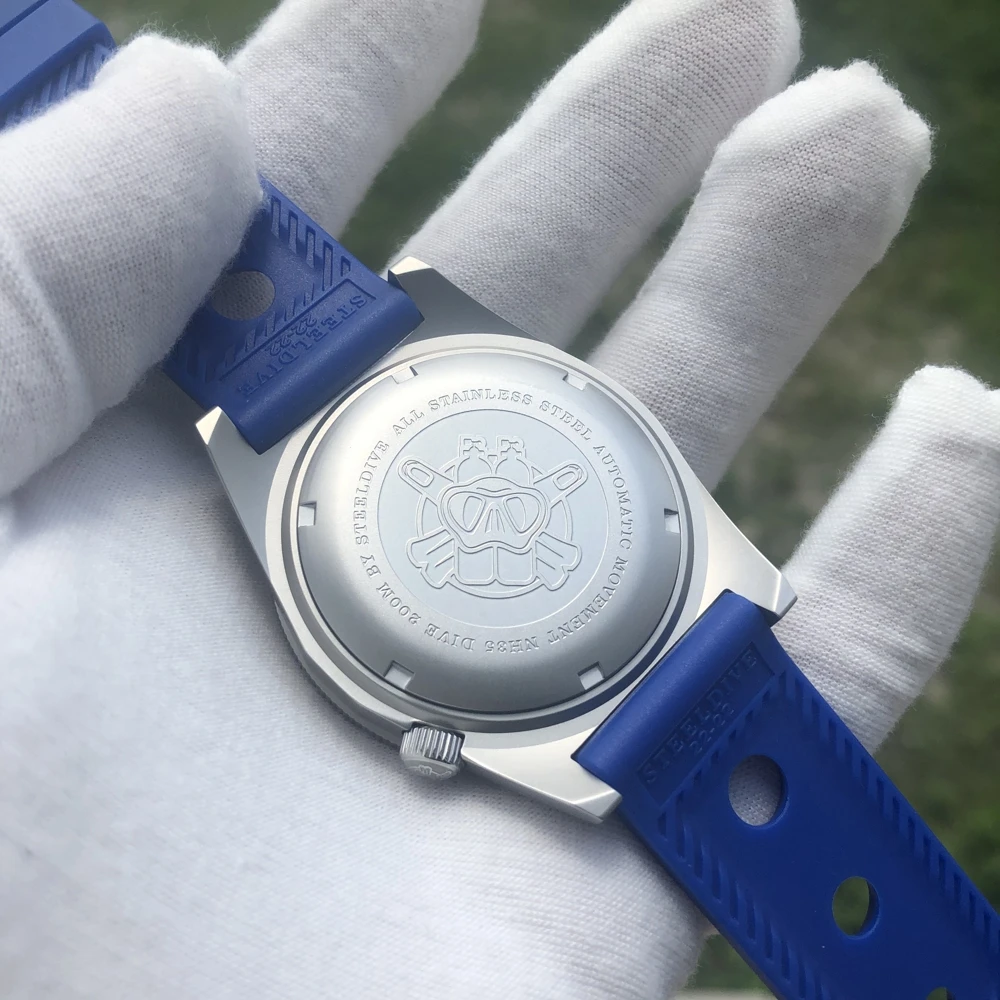 Factory Price! SD1979 Black Dial Steeldive Brand Stainless Steel High Quality 20ATM Waterproof Diving Watch with Sapphire glass