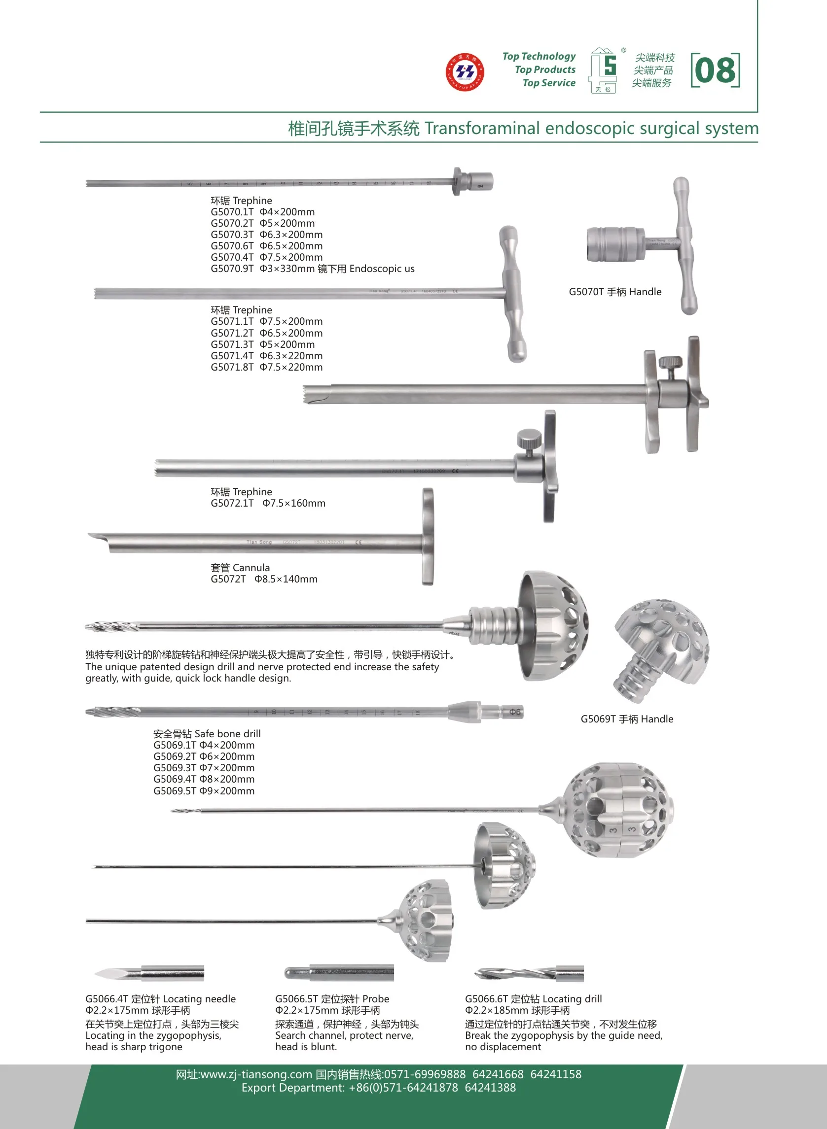 Orthopedics transforaminal  spine endoscopic locating  instruments